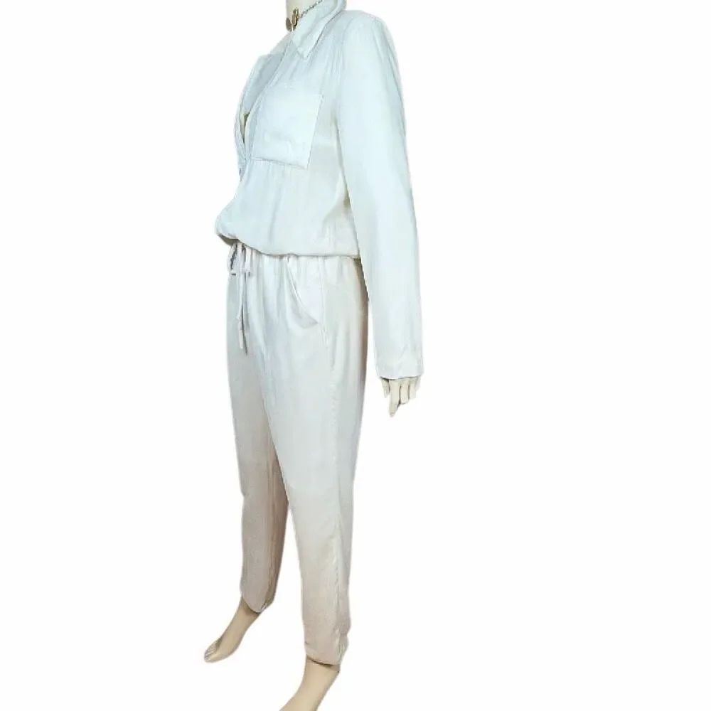 Nwt Vintage Tamara Mellon Ivory Velour Silk Blend Utility Jumpsuit Y2k 6 (B) — image 7 of 8